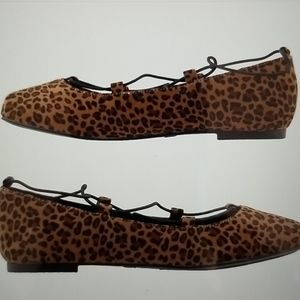 NWOT.  Sugar leopard print flats